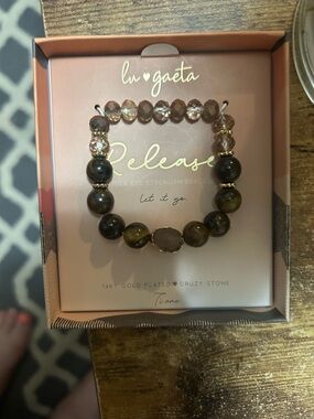 Tianello Release Tiger Eye & Pink Crystal Bracelet